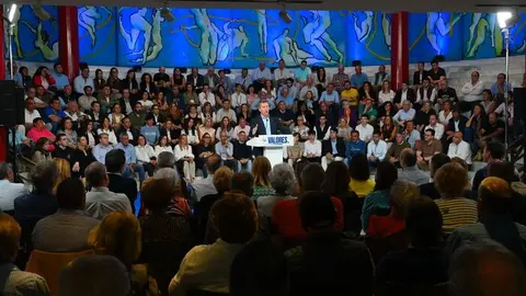 Alberto Núñez Feijóo, durante su mitin en Santander | Foto del PP