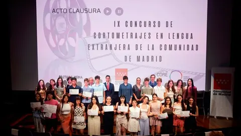 El consejero de Educación, Ciencia y Universidades, en la entrega de premios en la Academia de las Artes y las Ciencias Cinematográficas - Foto Comunidad de Madrid