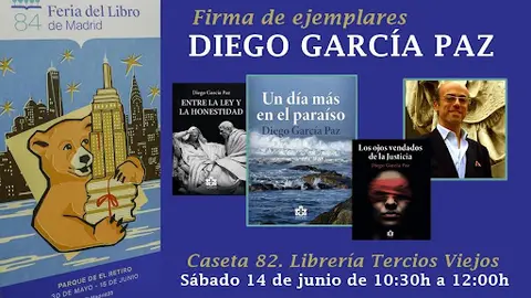Firma Diego García Paz en la Feria del Libro