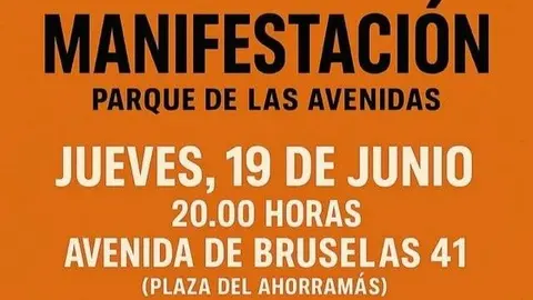 Cartel manifestación