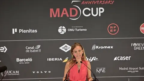 La concejala delegada de Turismo, Almudena Maíllo, en la gala de la V edición de MADCUP FOOTBALL Madrid - Foto Ayuntamiento de Madrid