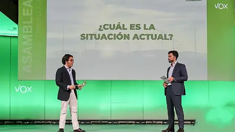 En la imagen, José María Figaredo y Carlos H. Quero, que presentaron el acto de Vox