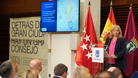 Inma Sanz en el Consejo Social de la Ciudad de Madrid