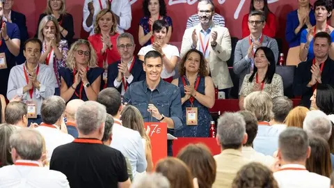 Pedro Sánchez en el Comité Federal del PSOE | Foto de Eugenia Morago/PSOE