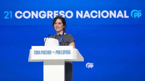 Ayuso durante el Congreso del PP | Foto del PP de Madrid