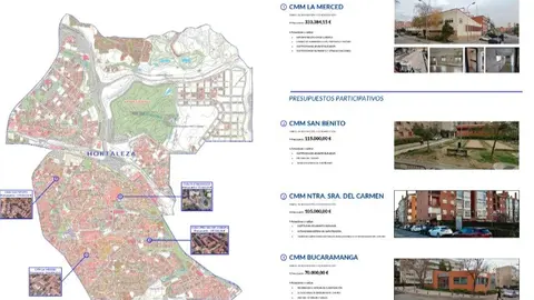 Mapa de los centros municipales de mayores de Hortaleza afectados - Ayuntamiento de Madrid