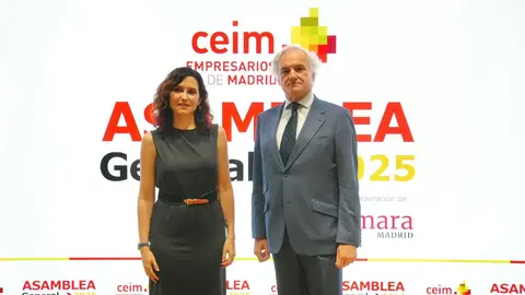Isabel Díaz Ayuso, presidenta de la Comunidad de Madrid y Miguel Garrido, presidente de CEIM - CEIM