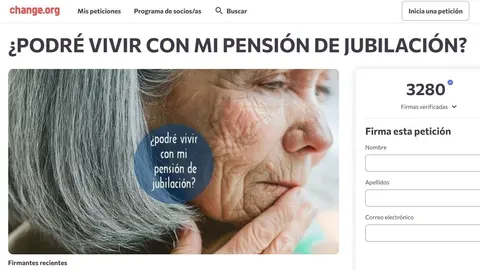 Petición Change.org ¿Podré vivir de mi pensión de jubilación? - Change.org
