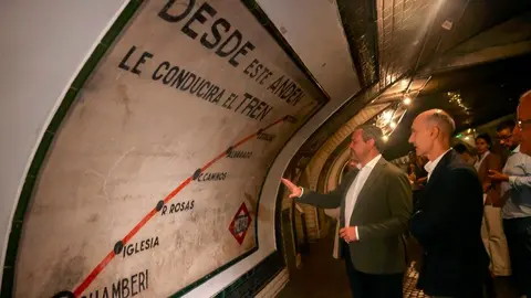 El consejero Rodrigo, hoy este recinto emblemático de la Línea 1 - Foto Comunidad de Madrid