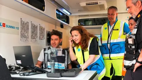 La consejera de Sanidad ha visitado hoy el operativo asistencial en San Sebastián de los Reyes - Foto Comunidad de Madrid