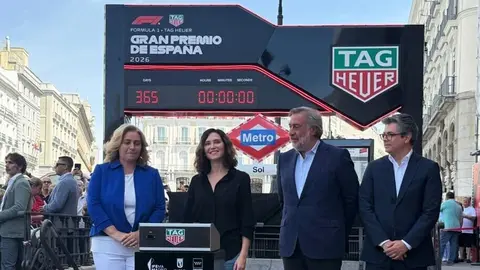 Isabel Díaz Ayuso en la presentación de la cuenta atrás | Foto de Servimedia
