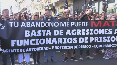 Funcionarios de prisiones manifestación