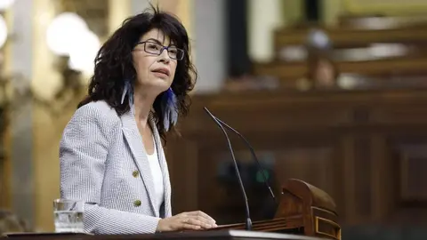La ministra de Igualdad, Ana Redondo, interviniendo en el Hemiciclo | Foto del Congreso de los Diputados
