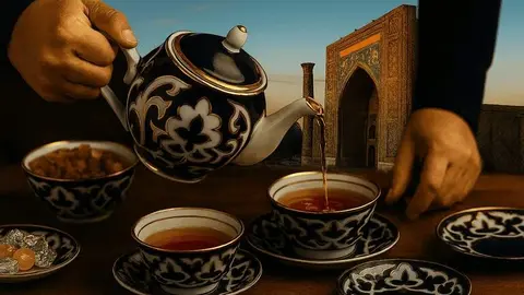 Imagen creada con IA Té Uzbeko