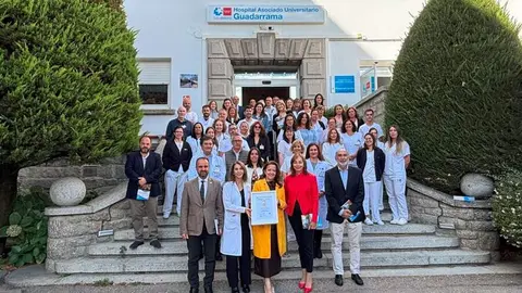 La consejera Matute, en su visita al Hospital público Guadarrama - Foto Comunidad de Madrid