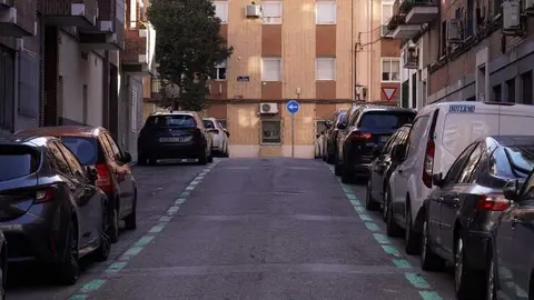 Zona de Servicio de Estacionamiento Regulado (SER) en Usera. Imagen de archivo Ayuntamiento de Madrid