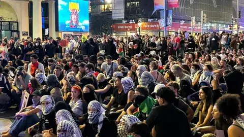 Manifestación entro de Madrid para exigir el fin del “genocidio” en Gaza