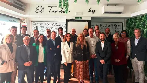 La consejera Albert, durante su encuentro con empresarios en Alcorcón - Foto Comunidad de Madrid