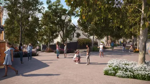 Recreación del entorno de la futura calle Ángel Ganivet