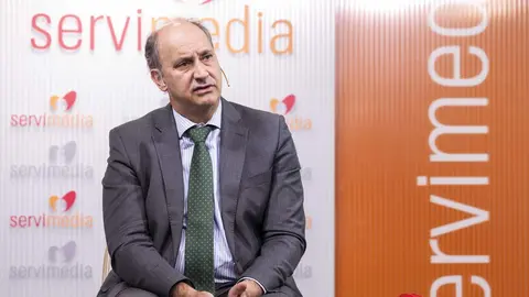 López-Valverde, durante la entrevista | Foto de Jorge Villa