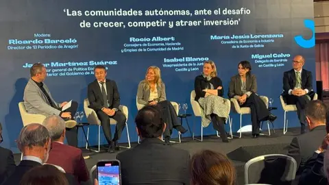 La consejera Albert, durante su participaci&oacute;n en el foro Espa&ntilde;a 360 - Foto Comunidad de Madrid