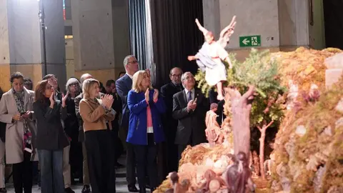Inauguración del tradicional belén municipal del Palacio de Cibeles
