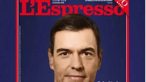 El presidente del Gobierno, Pedro S&aacute;nchez, en la revista italiana L'Espresso | Foto de L'Espresso