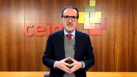 Francisco Aranda, portavoz de CEIM en su intervenci&oacute;n valorando los datos de paro diciembre