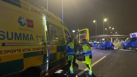 Accidente en la A-2 | Foto de Emergencias de la Comunidad de Madrid