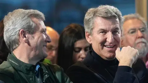 Alfonso Rueda y Alberto N&uacute;&ntilde;ez Feij&oacute;o en La Coru&ntilde;a | Foto del PP