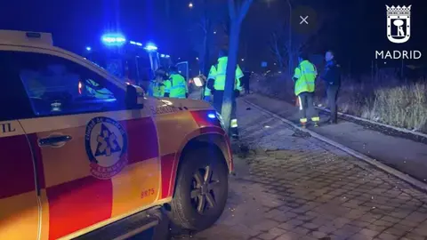 Lugar del accidente - Foto Emergencias Madrid