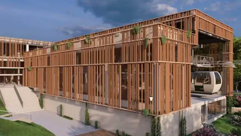 Simulaci&oacute;n del aspecto del telef&eacute;rico tras su renovaci&oacute;n - Imagen Ayuntamiento de Madrid