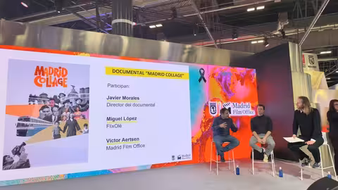 Presentaci&oacute;n de Madrid Collage, con su director Javier Morales y Miguel L&oacute;pez de FlixOl&eacute;
