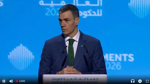 Pedro S&aacute;nchez en la Cumbre Mundial de Gobiernos 2026