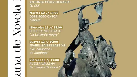 Cartel VIII Semana de Novela Hist&oacute;rica - Ayuntamiento de Pozuelo de Alarc&oacute;n