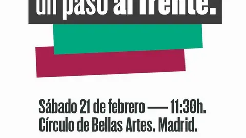 cartel "Un paso al frente"