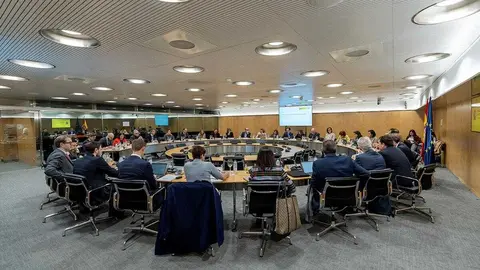El ministro de Econom&iacute;a, Comercio y Empresa, Carlos Cuerpo, preside la primera reuni&oacute;n del Consejo de Finanzas Sostenibles - Foto del Ministerio de Econom&iacute;a, Comercio y Empresa