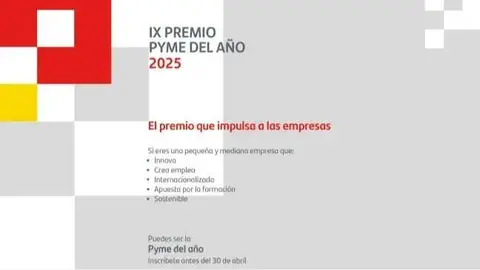 Cartel Pyme del A&ntilde;o - Imagen de la C&aacute;mara de Comercio de Espa&ntilde;a