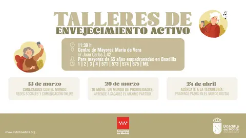Cursos de envejecimiento activo - Imagen del Ayuntamiento de Boadilla del Monte