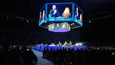 Paula Fraga y Roberto Vaquero en el Madrid Economic F&oacute;rum