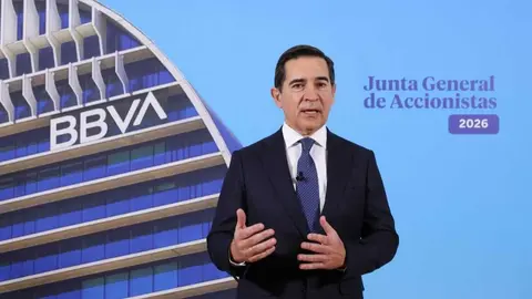 Carlos Torres durante sus declaraciones previas a la Junta - Foto de BBVA