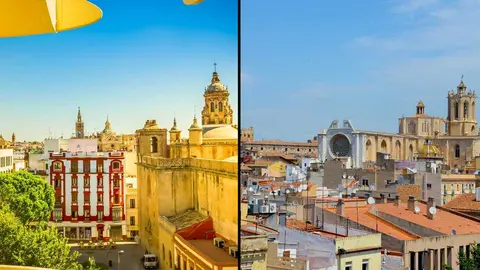 Montaje propio: Sevilla - Foto de Neirfy; Tarragona - Foto de amaliacoyle de Getty Images