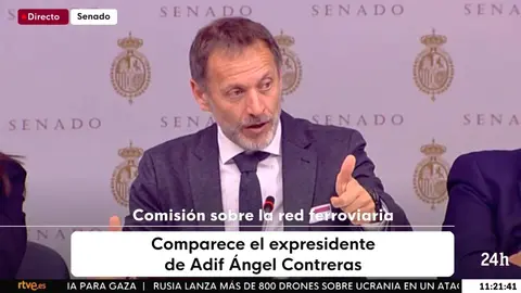 Momento de la comparecencia - Imagen de la retransmisi&oacute;n de RTVE