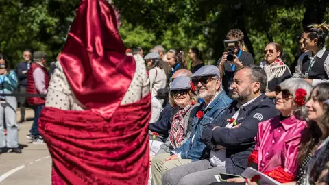 Rivera de la Cruz, en el desfile de Re-Chulapos celebrado esta ma&ntilde;ana en Las Vistillas