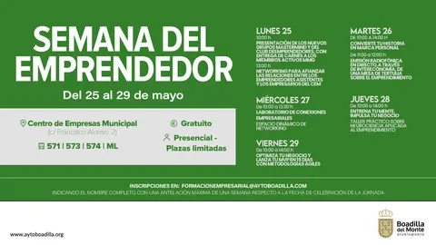 Semana del Emprendedor - Imagen del Ayuntamiento de Boadilla del Monte