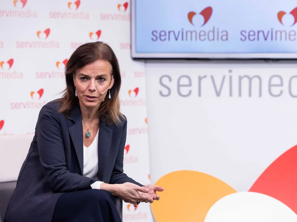 Almudena Maíllo durante su entrevista en Servimedia - Foto de Jorge Villa