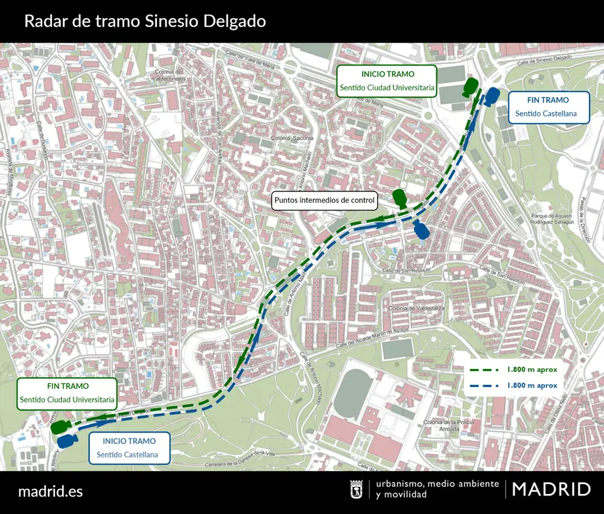 Mapa del radar de Sinesio Delgado - Foto de Ayuntamiento de Madrid