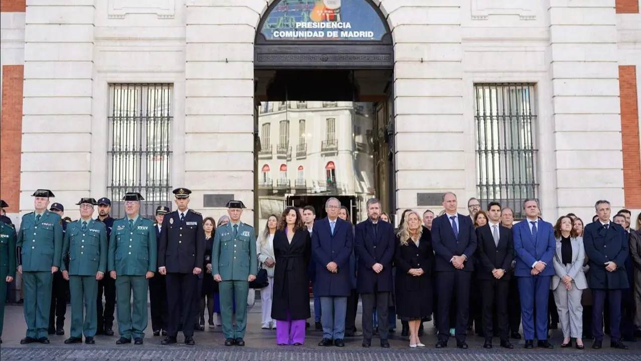 Ayuso minuto de silencio guardias civiles de Barbate - Comunidad de Madrid