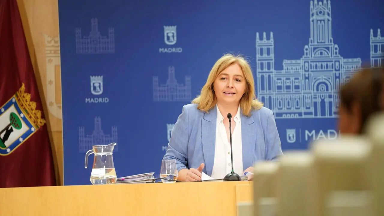 La vicealcaldesa durante la rueda de prensa posterior a la Junta de Gobierno - Foto de Ayuntamiento de Madrid