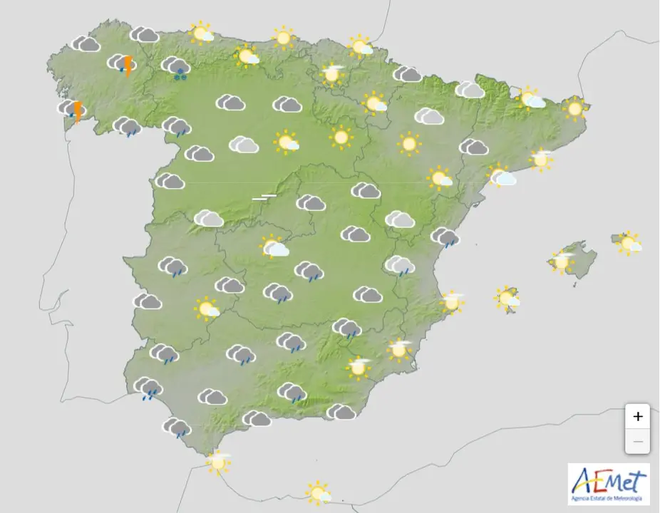 predicción AEMET Jueves Santo 2024